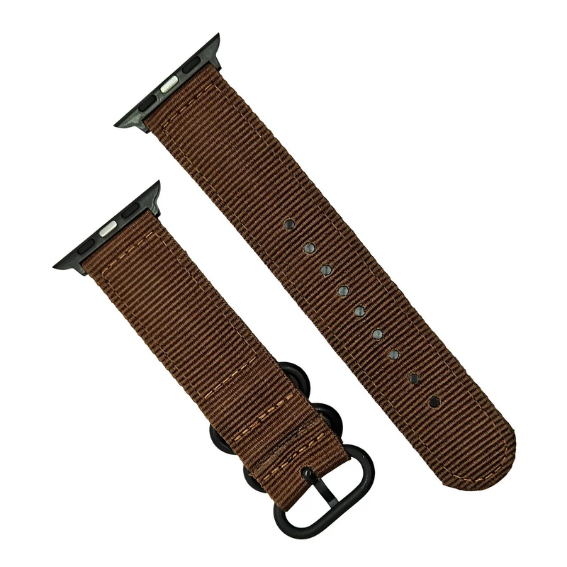 Pulsos Compatibles Apple Watch Nylon - Cáfe Oscuro