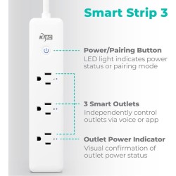 Regleta Multitoma Tomacorriente Inteligente Tres Salidas Wifi Kmc