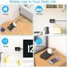 Regleta 10 Enchufes 6AC 4USB C Protector Sobretensión Cable Plano