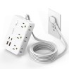 Multitoma Regleta LAJCAEN 10 en 1 Cable Trenzado 3m Blanca