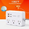 Multitoma Regleta LAJCAEN 10 en 1 Cable Trenzado 3m Blanca