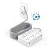 Multitoma Regleta LAJCAEN 10 en 1 Cable Trenzado 3m Blanca