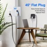 Multitoma Regleta JCBLAON 10 en 1 Cable 15ft 4.5m 4 USB Negra