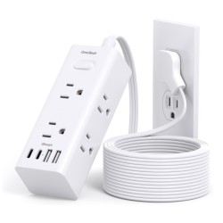 Multitoma Regleta One Beat 10 en 1 6 Tomas 4 USB 3m 900J Blanca